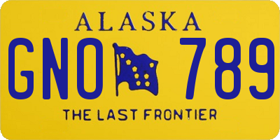 AK license plate GNO789