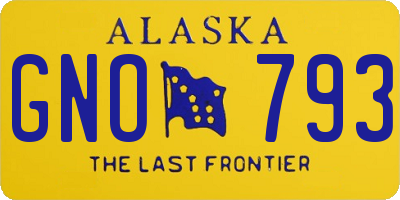 AK license plate GNO793