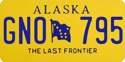 AK license plate GNO795