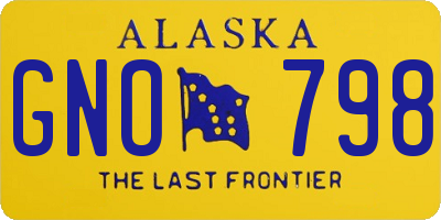 AK license plate GNO798