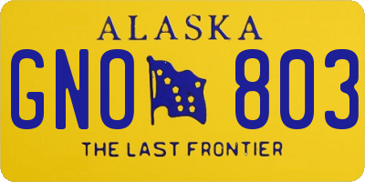 AK license plate GNO803