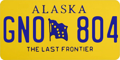 AK license plate GNO804