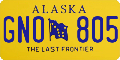 AK license plate GNO805