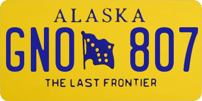 AK license plate GNO807