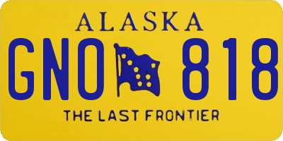 AK license plate GNO818