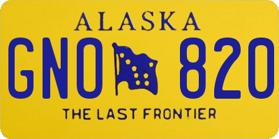 AK license plate GNO820