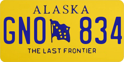 AK license plate GNO834