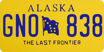 AK license plate GNO838