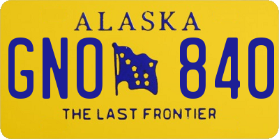 AK license plate GNO840