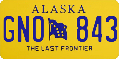 AK license plate GNO843