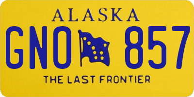 AK license plate GNO857