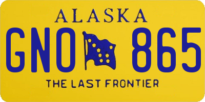 AK license plate GNO865