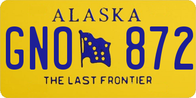 AK license plate GNO872