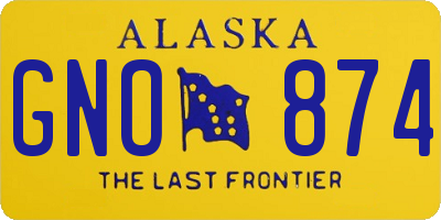 AK license plate GNO874