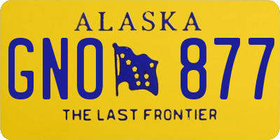 AK license plate GNO877