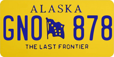 AK license plate GNO878