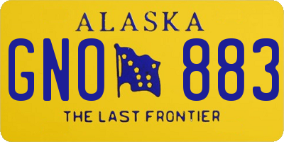 AK license plate GNO883