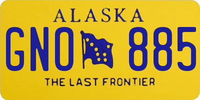 AK license plate GNO885