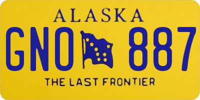 AK license plate GNO887