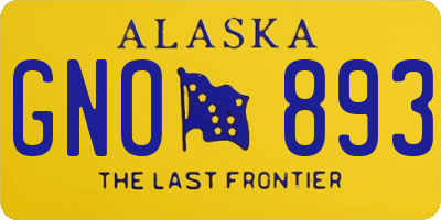 AK license plate GNO893