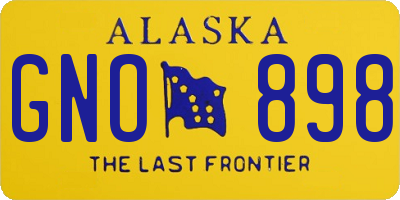 AK license plate GNO898