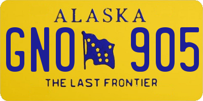 AK license plate GNO905