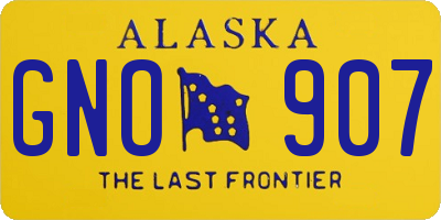 AK license plate GNO907