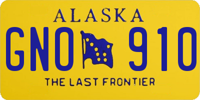 AK license plate GNO910