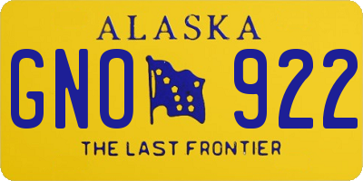 AK license plate GNO922