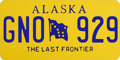 AK license plate GNO929