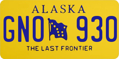 AK license plate GNO930