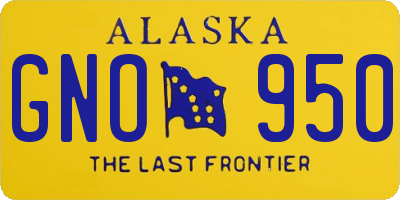 AK license plate GNO950