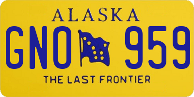 AK license plate GNO959