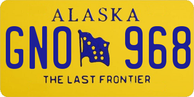 AK license plate GNO968