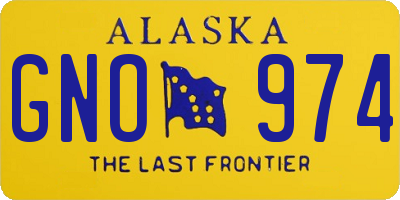 AK license plate GNO974