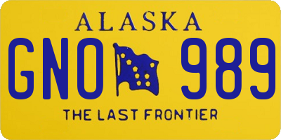 AK license plate GNO989