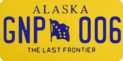 AK license plate GNP006