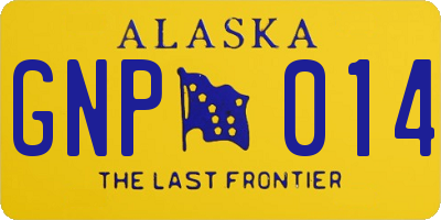 AK license plate GNP014