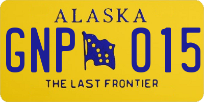 AK license plate GNP015