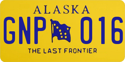 AK license plate GNP016