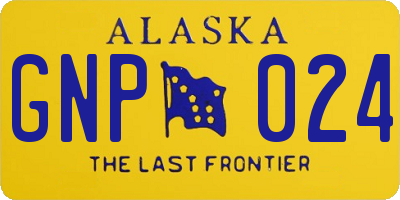 AK license plate GNP024