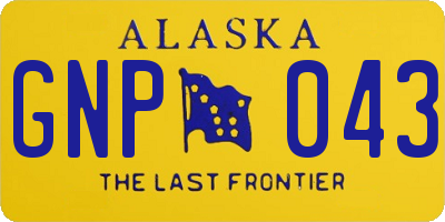 AK license plate GNP043