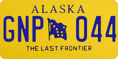 AK license plate GNP044