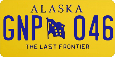 AK license plate GNP046