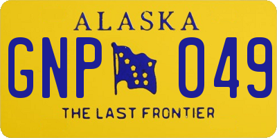 AK license plate GNP049