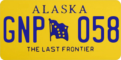 AK license plate GNP058