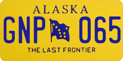 AK license plate GNP065