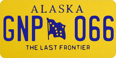 AK license plate GNP066