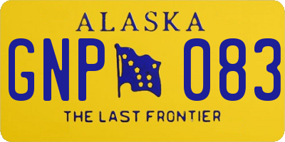 AK license plate GNP083