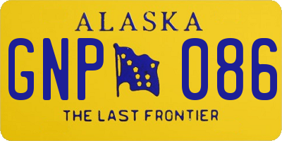 AK license plate GNP086
